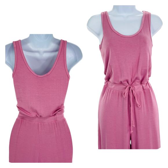 Lulu’s Winslet Pink Soft Knit Sleeveless Romper Barbiecore Jumpsuit XS NWT - Picture 9 of 12